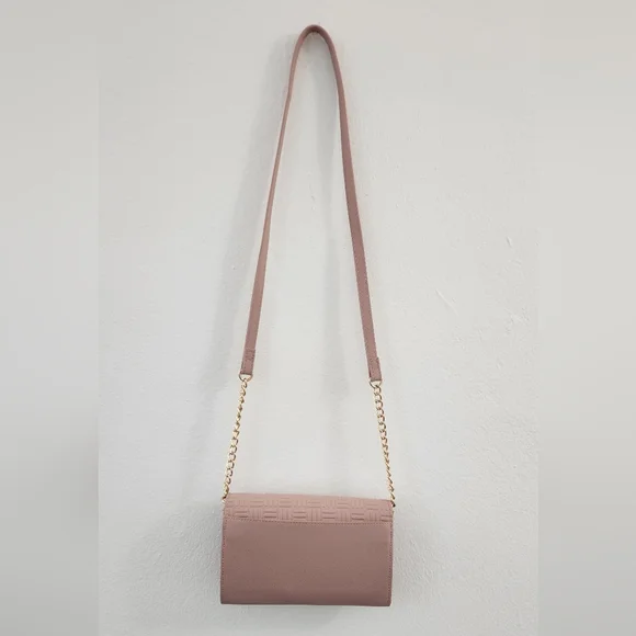Crossbody Anne Klein Logo Wallet On A Chain Rose Bag - Picture 6 of 16